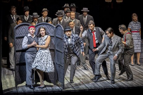 Alexander Fedorov (Fenton), Anastasia Lerman (Nannetta), Jakob Nistler (Dr. Cajus), Oliver Sailer (Pistola), Jacob Phillips (Ford), Jason Lee (Bardolfo), Camilla Lehmeier (Meg Page), Chor