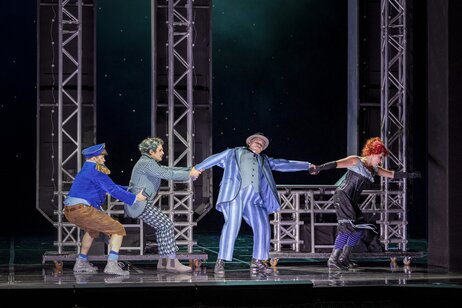 Florian Stern (Fritz Steppke), Julien Horbatuk (Lämmermeier), Michael Gann (Pannecke)Jennifer Maines (Frau Pusebach)