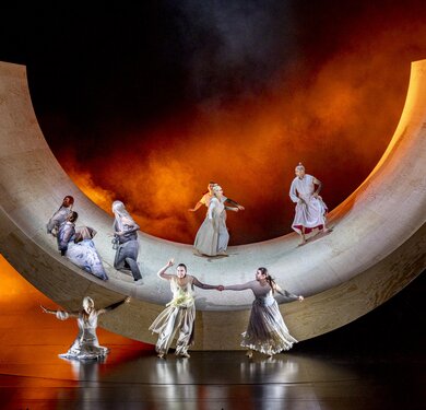 Bernarda Klinar (Annio), Annina Wachter (Servilia), Anastasia Lerman (Vitellia), Oliver Sailer (Publio), Opernchor