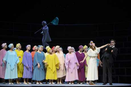 Marcel Brunner (Mondkristan), Hazel Neighbour (Etherea), Florian Stern (Matěj Brouček) & Chor | © Nurith Wagner-Strauss