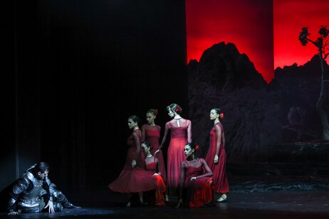 Oliver Sailer (Don Quichotte) & Tanzensemble | © Barbara Pálffy