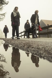 Labortage in Bozen, v.l.n.r.: Elisa Di Liberato, Maria Christina Hilber, Michaela Senn, Daniel Theuring