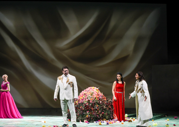 Susanne Langbein (Elettra), Dovlet Nurgeldiyev (Idomeneo), Anastasia Lerman (Ilia) & Camilla Lehmeier (Idamante)