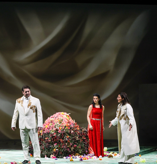 Susanne Langbein (Elettra), Dovlet Nurgeldiyev (Idomeneo), Anastasia Lerman (Ilia) & Camilla Lehmeier (Idamante) | © Barbara Palffy