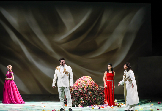 Susanne Langbein (Elettra), Dovlet Nurgeldiyev (Idomeneo), Anastasia Lerman (Ilia) & Camilla Lehmeier (Idamante)