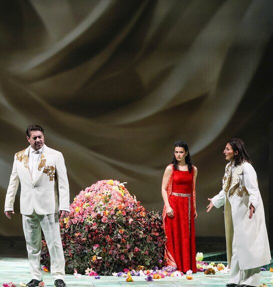 Susanne Langbein (Elettra), Dovlet Nurgeldiyev (Idomeneo), Anastasia Lerman (Ilia) & Camilla Lehmeier (Idamante)