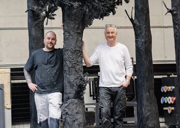Maler und Kascheur Markus Braunhofer und Christian Ladner