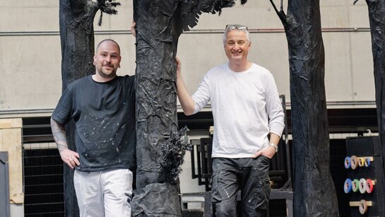 Maler und Kascheur Markus Braunhofer und Christian Ladner