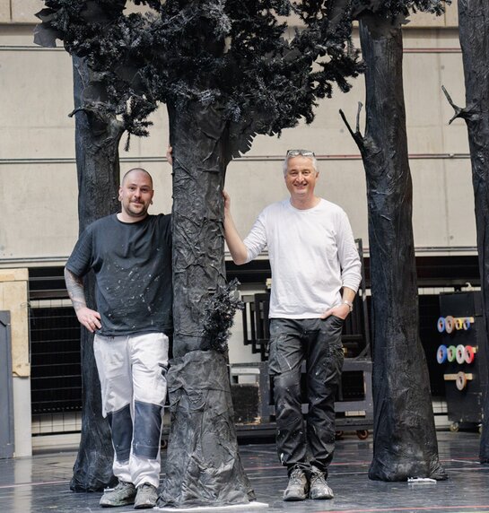 Maler und Kascheur Markus Braunhofer und Christian Ladner | © Andrea Widauer