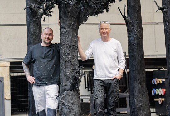 Maler und Kascheur Markus Braunhofer und Christian Ladner